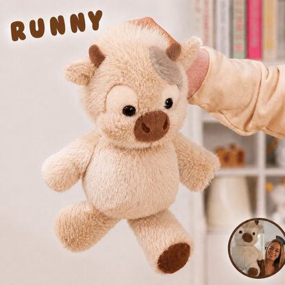 Runny el peluche que corre hacia tus brazos